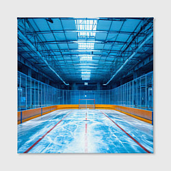 Холст квадратный Хоккейная коробка, цвет: 3D-принт — фото 2