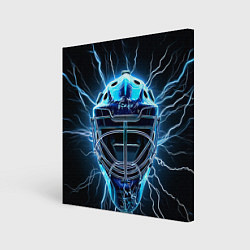 Холст квадратный Маска голкипера в молниях, цвет: 3D-принт