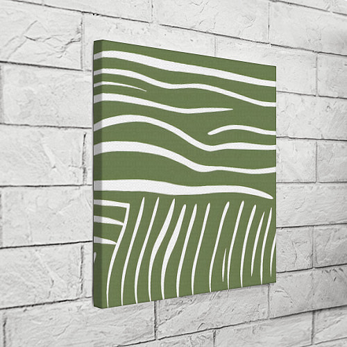 Картина квадратная Полоски зеленой зебры / 3D-принт – фото 3