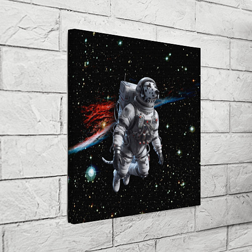 Картина квадратная The dalmatian brave cosmonaut - ai art / 3D-принт – фото 3