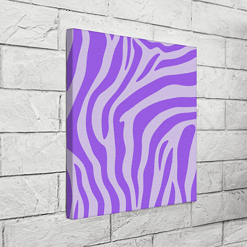 Картина квадратная Лавандовый тигровый паттерн / 3D-принт – фото 3