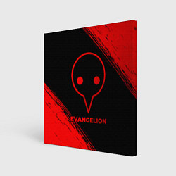 Холст квадратный Evangelion - red gradient, цвет: 3D-принт