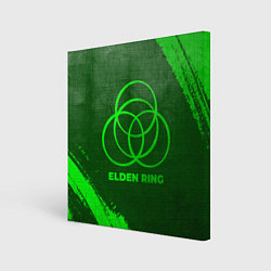 Холст квадратный Elden Ring - green gradient, цвет: 3D-принт