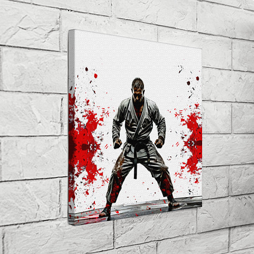 Картина квадратная Боец джиу-джитсу на белом / 3D-принт – фото 3