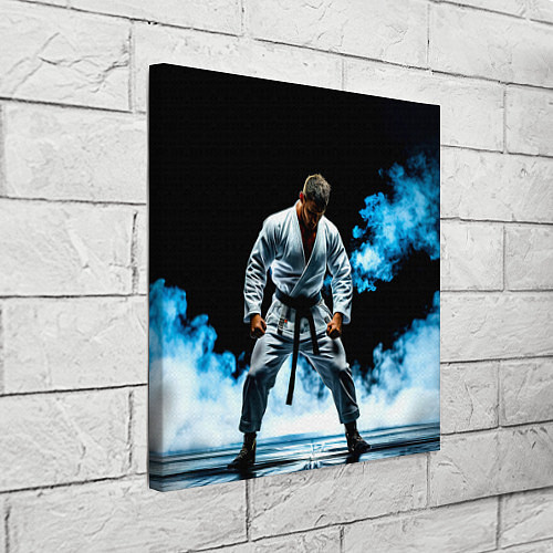 Картина квадратная Боец джиу-джитсу в дыму / 3D-принт – фото 3