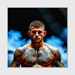 Холст квадратный Дастин Порье в дыму, цвет: 3D-принт — фото 2