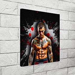 Холст квадратный Дастин Порье на черном, цвет: 3D-принт — фото 2