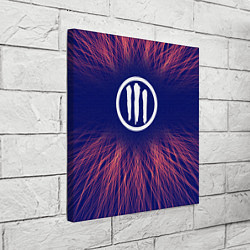 Холст квадратный Three Days Grace red energy, цвет: 3D-принт — фото 2