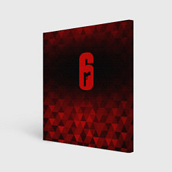 Холст квадратный Rainbow Six red poly, цвет: 3D-принт