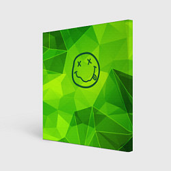 Холст квадратный Nirvana green poly, цвет: 3D-принт
