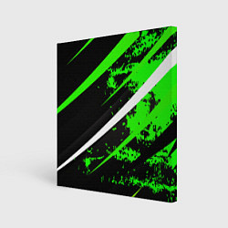 Холст квадратный Color black and green, цвет: 3D-принт