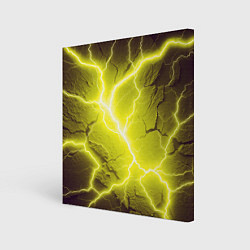 Холст квадратный Color yellow black, цвет: 3D-принт