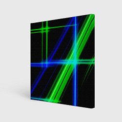 Холст квадратный Color blue black green, цвет: 3D-принт