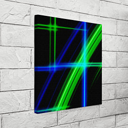 Холст квадратный Color blue black green, цвет: 3D-принт — фото 2