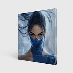 Холст квадратный Китана - взгляд в цель, цвет: 3D-принт