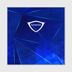 Холст квадратный Genesis blue poly, цвет: 3D-принт — фото 2