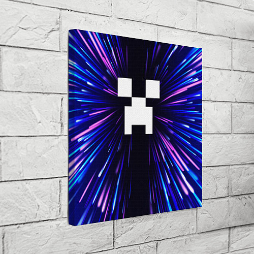 Картина квадратная Minecraft neon energy / 3D-принт – фото 3