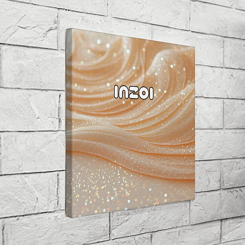 Картина квадратная Inzoi лого на блестящем фоне / 3D-принт – фото 3