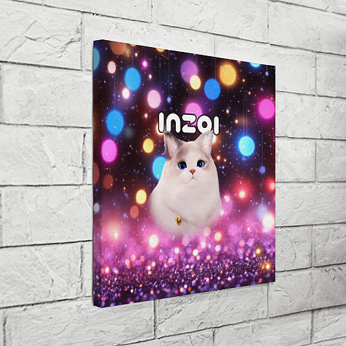 Картина квадратная Inzoi кошечка и логотип / 3D-принт – фото 3