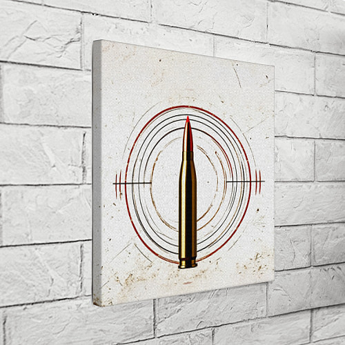 Картина квадратная Патрон на белом / 3D-принт – фото 3