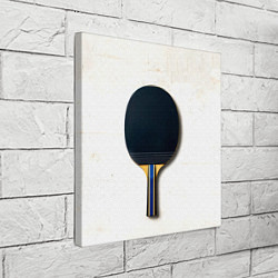 Холст квадратный Черная ракетка для пинг понга, цвет: 3D-принт — фото 2