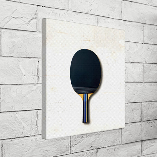 Картина квадратная Черная ракетка для пинг понга / 3D-принт – фото 3