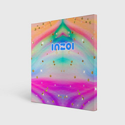 Холст квадратный Inzoi с золотыми звездочками, цвет: 3D-принт