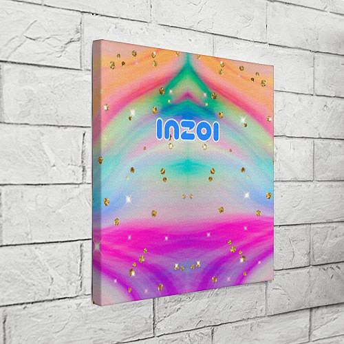 Картина квадратная Inzoi с золотыми звездочками / 3D-принт – фото 3