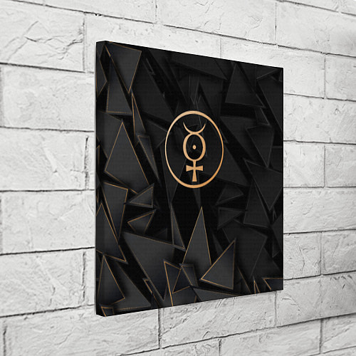 Картина квадратная Marilyn Manson golden poly / 3D-принт – фото 3