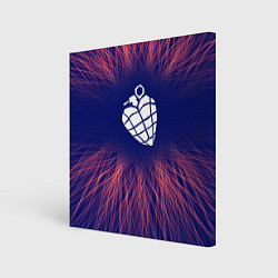 Холст квадратный Green Day red energy, цвет: 3D-принт