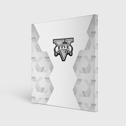 Холст квадратный GTA white poly, цвет: 3D-принт