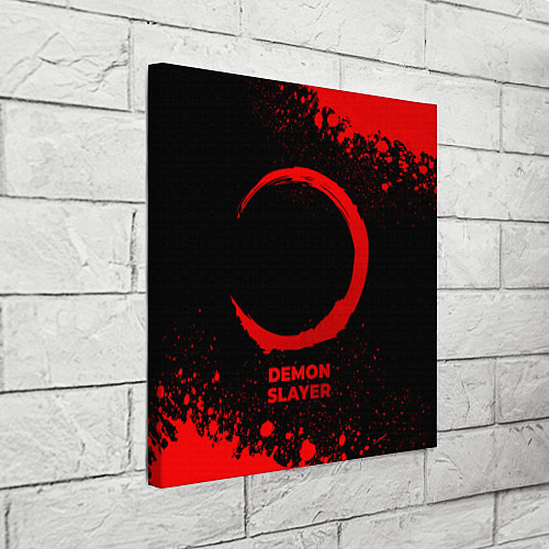 Картина квадратная Demon Slayer - red gradient / 3D-принт – фото 3