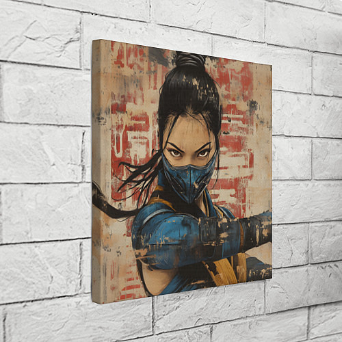 Картина квадратная Боец Мортал комбат Китана / 3D-принт – фото 3