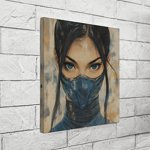 Картина квадратная Портрет Китаны - Мортал комбат / 3D-принт – фото 3