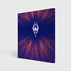 Холст квадратный Skyrim red energy, цвет: 3D-принт