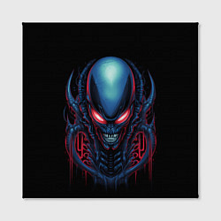 Холст квадратный Синий инопланетянин, цвет: 3D-принт — фото 2