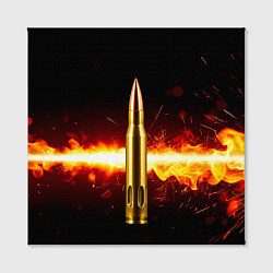 Холст квадратный Патрон в огне, цвет: 3D-принт — фото 2