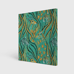 Холст квадратный Сафари микс, цвет: 3D-принт