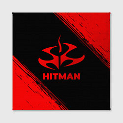 Холст квадратный Hitman - red gradient, цвет: 3D-принт — фото 2