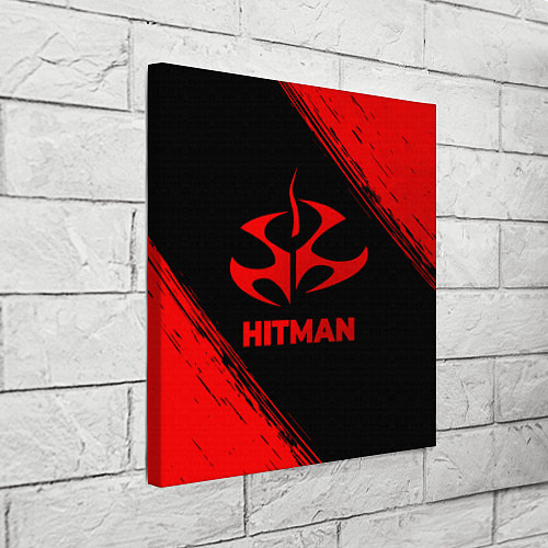 Картина квадратная Hitman - red gradient / 3D-принт – фото 3