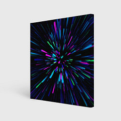 Холст квадратный Neon rods, цвет: 3D-принт