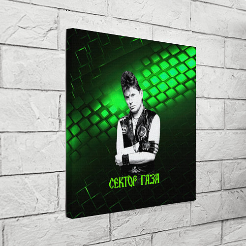 Картина квадратная Сектор газа зеленый текстурный фон / 3D-принт – фото 3