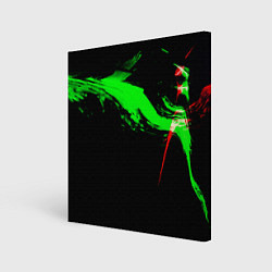 Холст квадратный Color black green red, цвет: 3D-принт