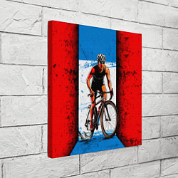 Холст квадратный Велогонка в троеборье, цвет: 3D-принт — фото 2
