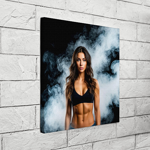 Картина квадратная Фитоняшка в дыму / 3D-принт – фото 3