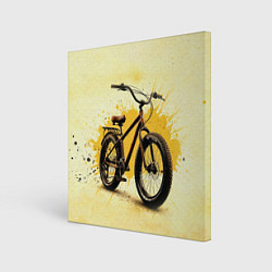 Холст квадратный Фэтбайк на бежевом, цвет: 3D-принт