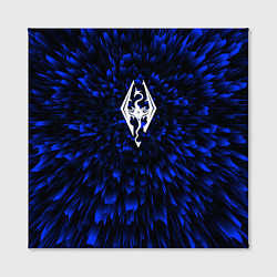 Холст квадратный Skyrim blue energy, цвет: 3D-принт — фото 2