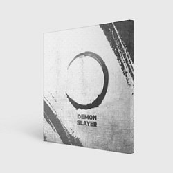 Холст квадратный Demon Slayer - white gradient, цвет: 3D-принт