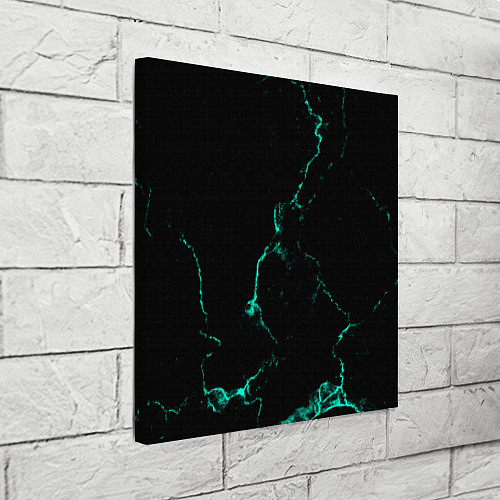 Картина квадратная Color black turquoise / 3D-принт – фото 3
