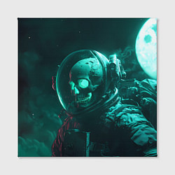 Холст квадратный Скелет в космосе, цвет: 3D-принт — фото 2